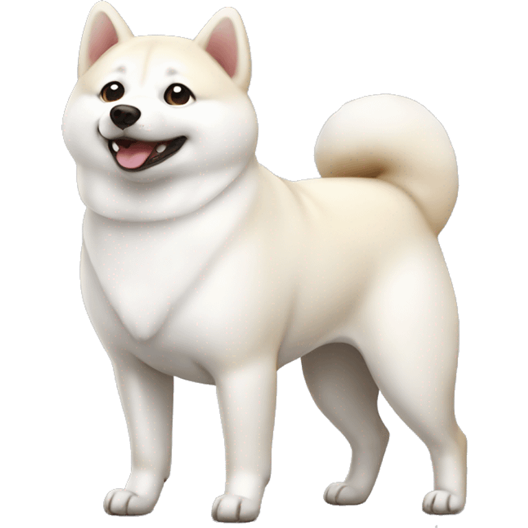 White Shiba Inu dog  emoji