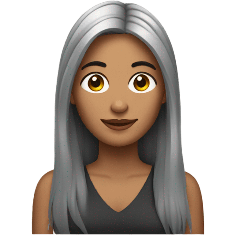 Una mujer con extensiones de pestañas  emoji