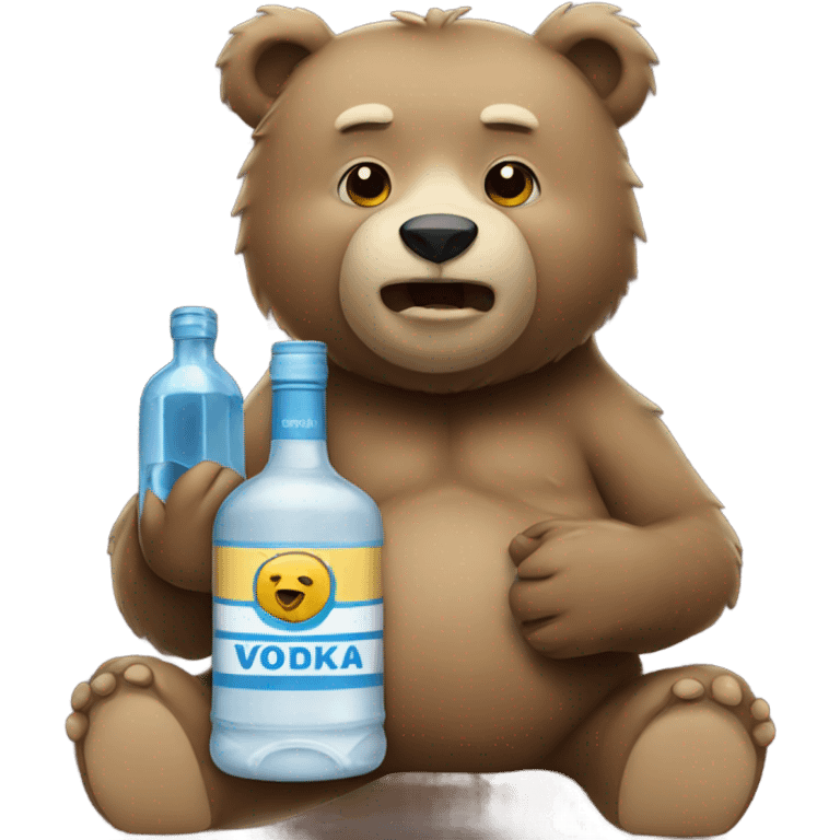 Bear with vodka emoji