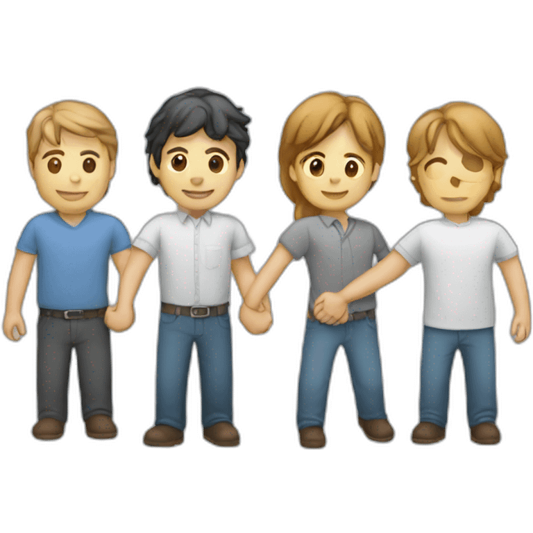 4 software engineers holding hands emoji