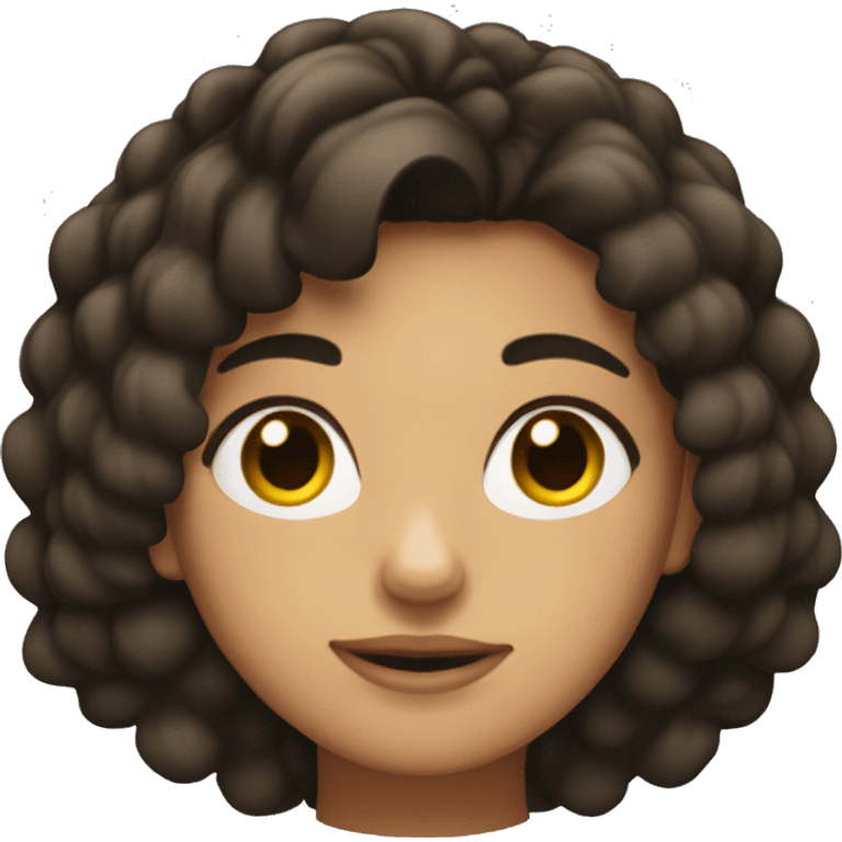 una chica durmiendo con pelo rizado negro emoji