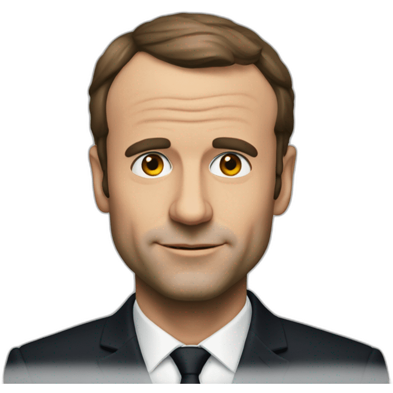 Macron noir qui rigole emoji