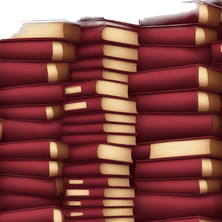 Dark red books stack emoji