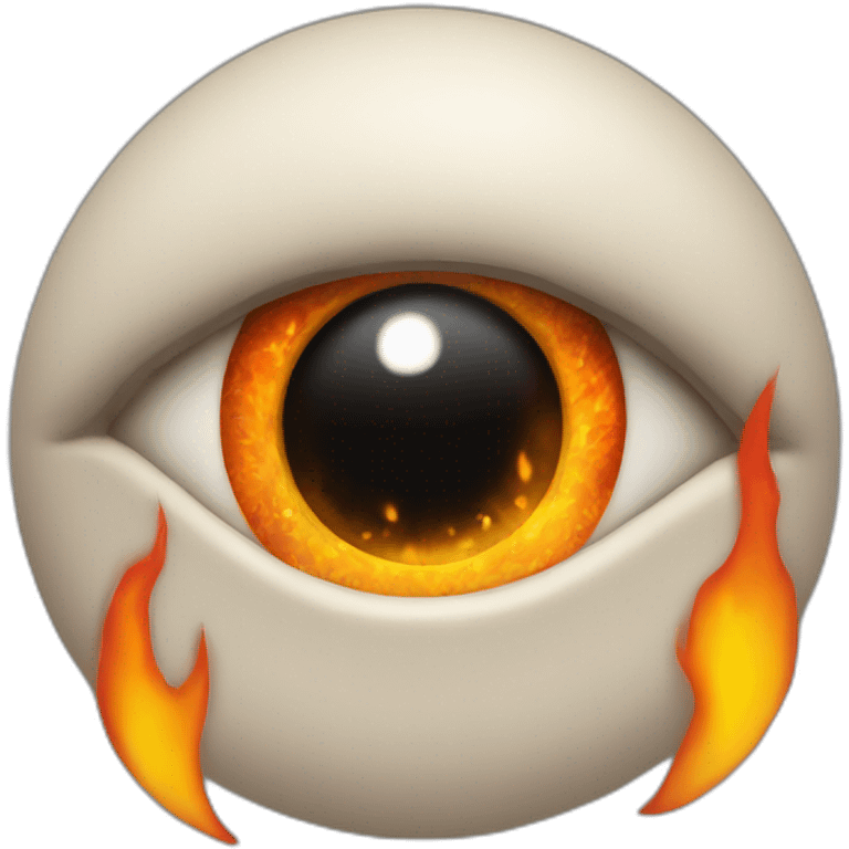 Complete Eye with fire inside emoji