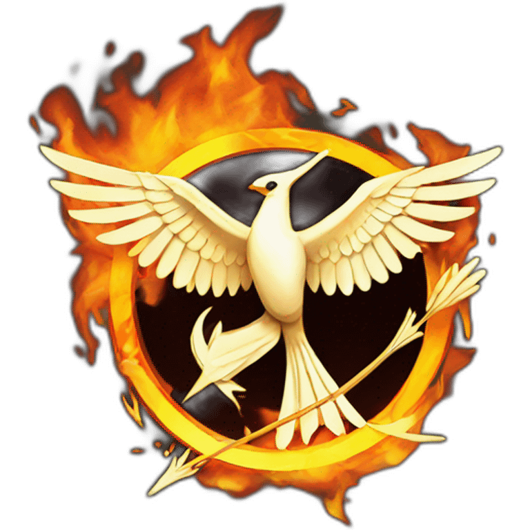 mockingjay in flames logo emoji