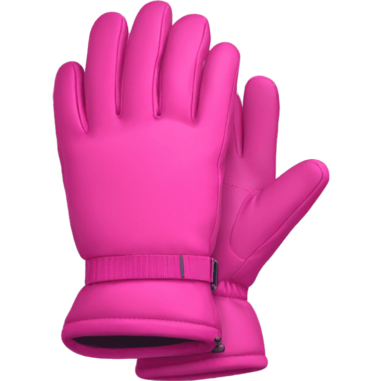 Pink ski winter gloves  emoji