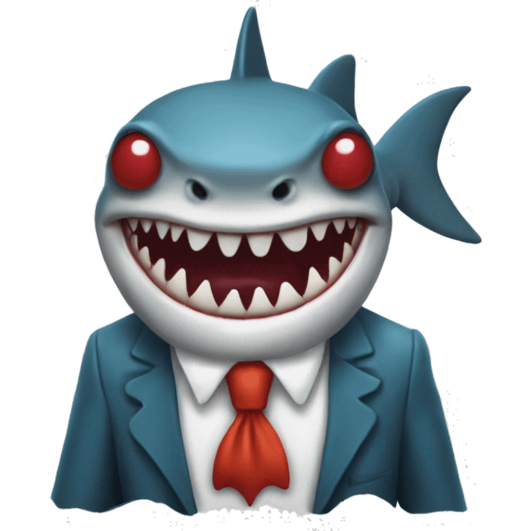 Shark eat clown emoji