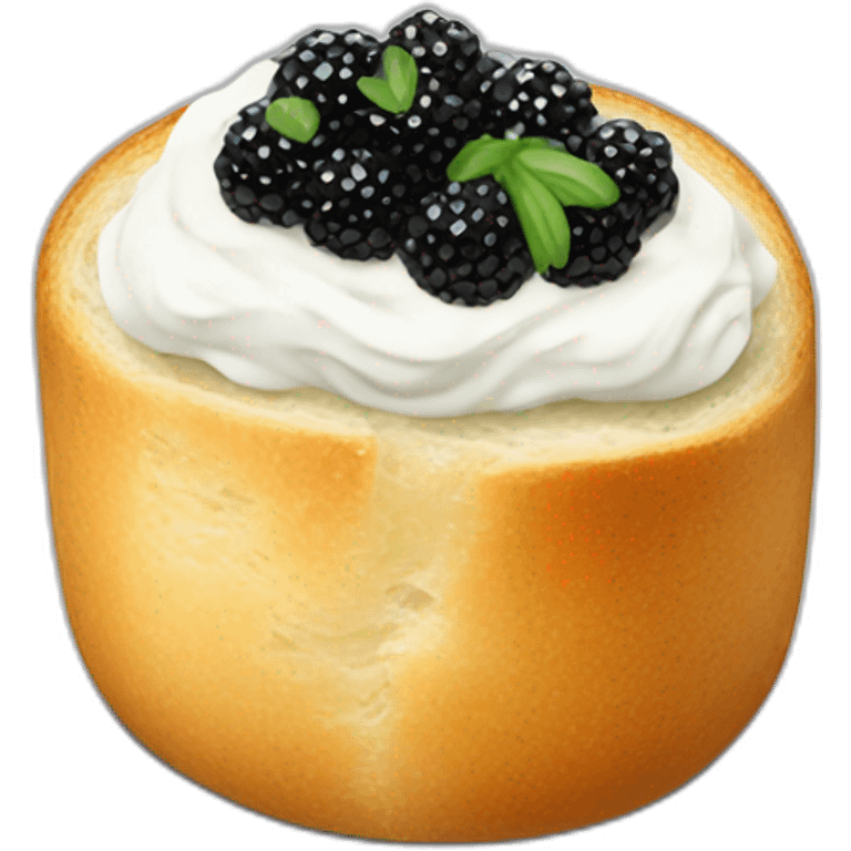 caviar-bread-with-sourーcream emoji