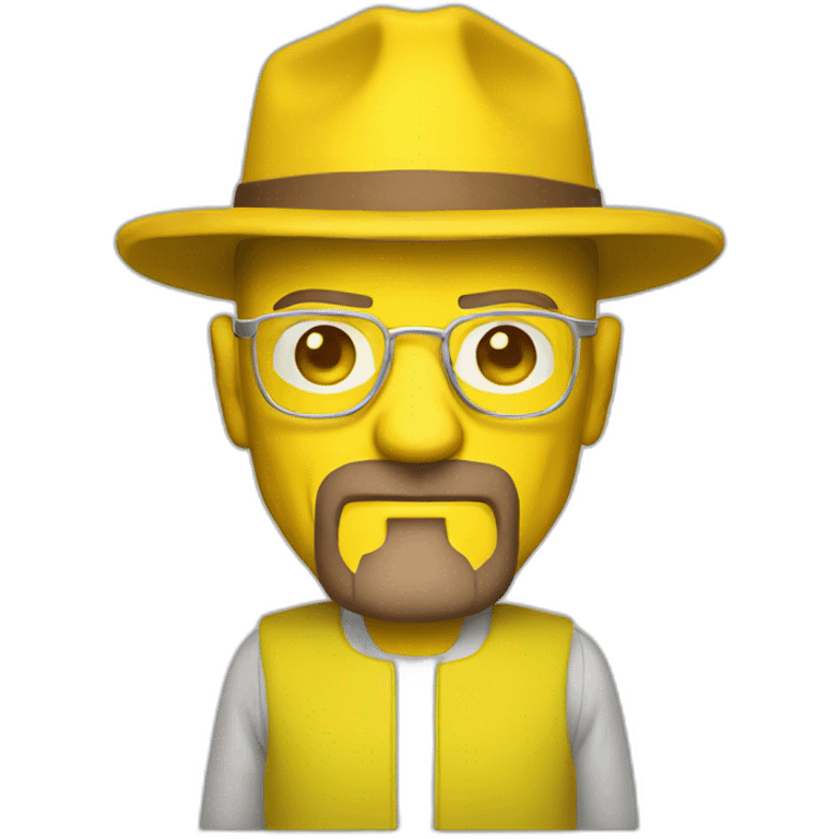 Walter White in yellow costume standing emoji