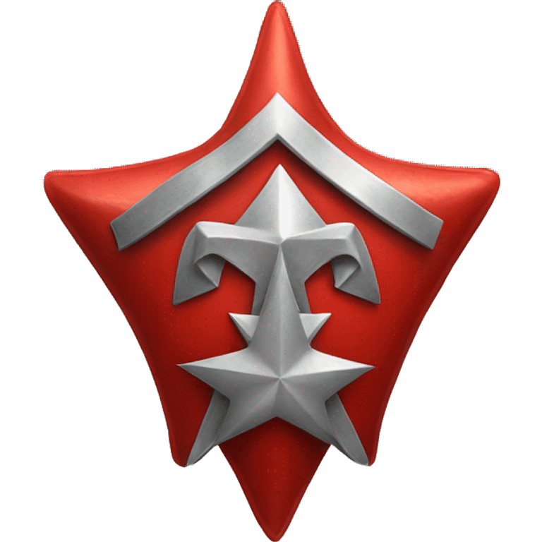 red shield star in middle emoji