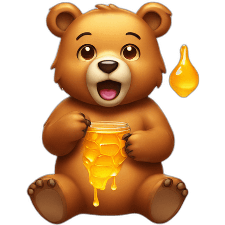 bear dripping in honey emoji