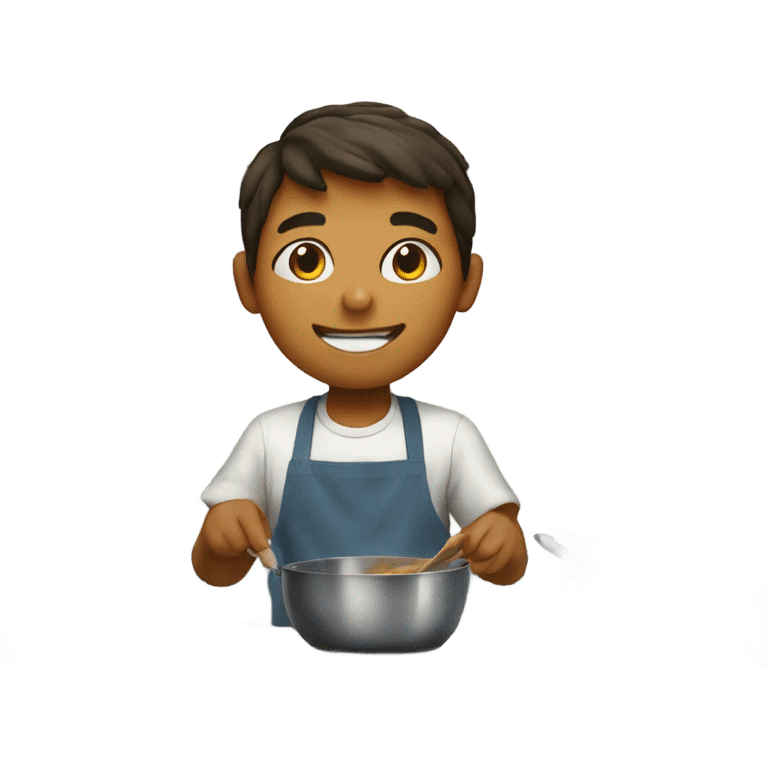 boy cooking in kitchen emoji