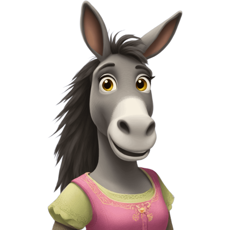 Donkey from Shrek dressed like a girl emoji