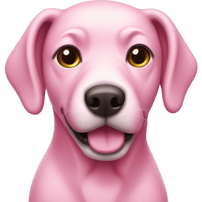 Pink dog emoji