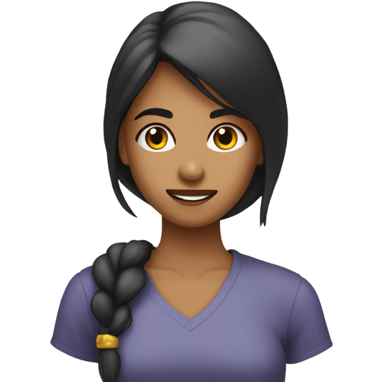 Una chica mordiendo su dedo coquetamente  emoji