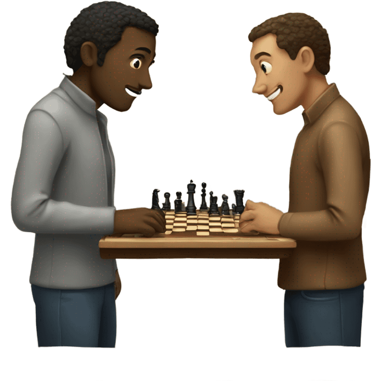 Two guys playing chess emoji