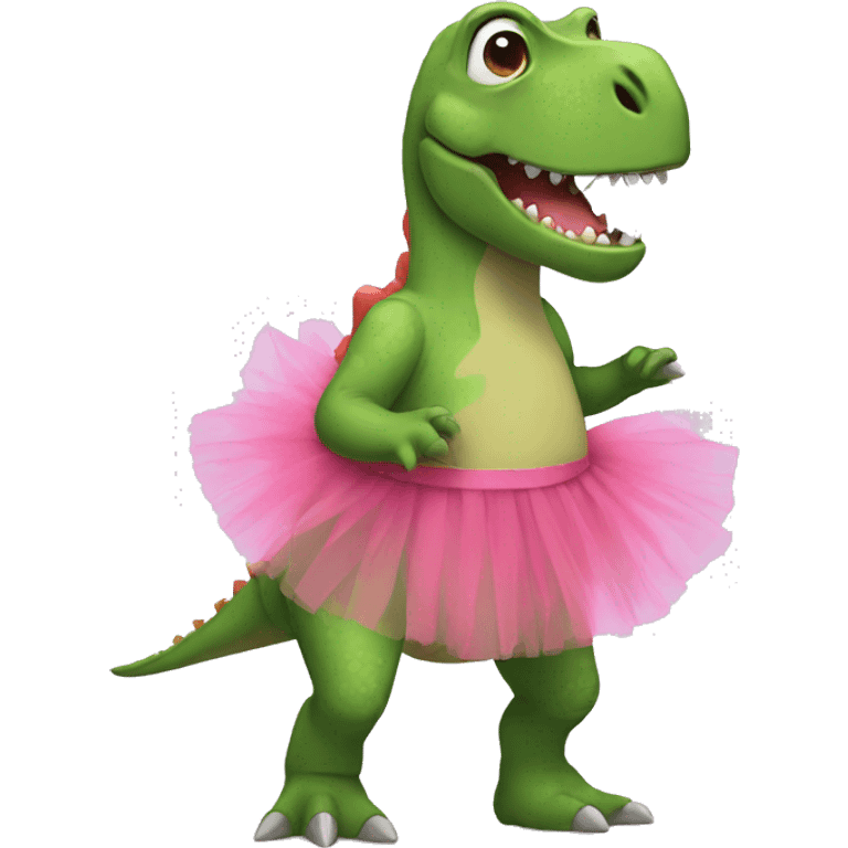 Dinosaur in a tutu  emoji