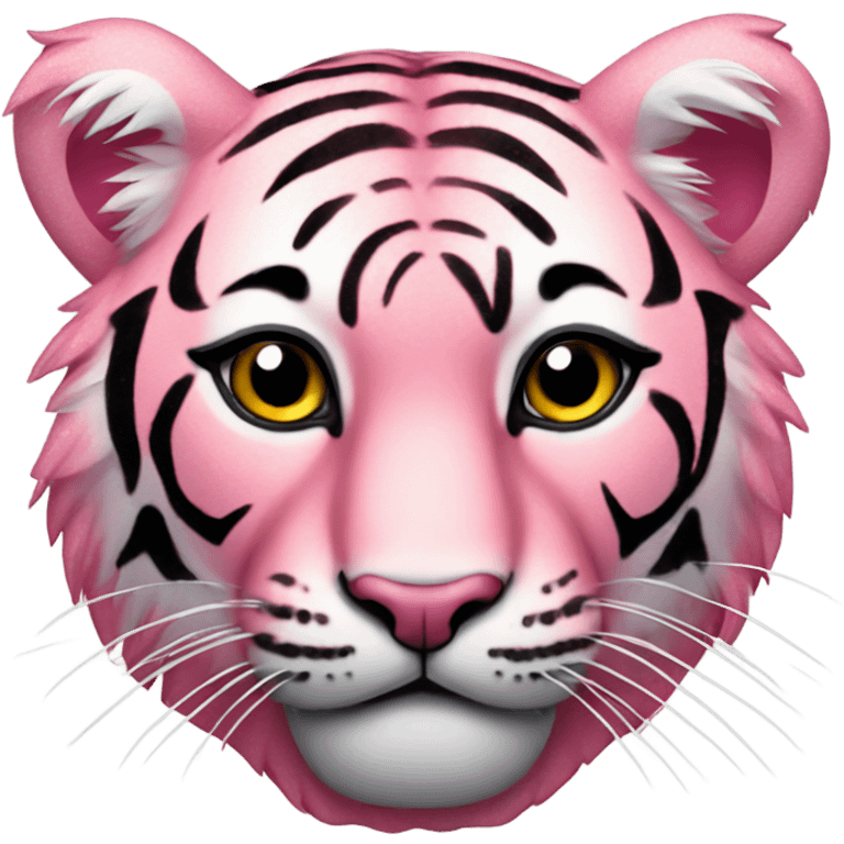 Pink tiger with glitter  emoji