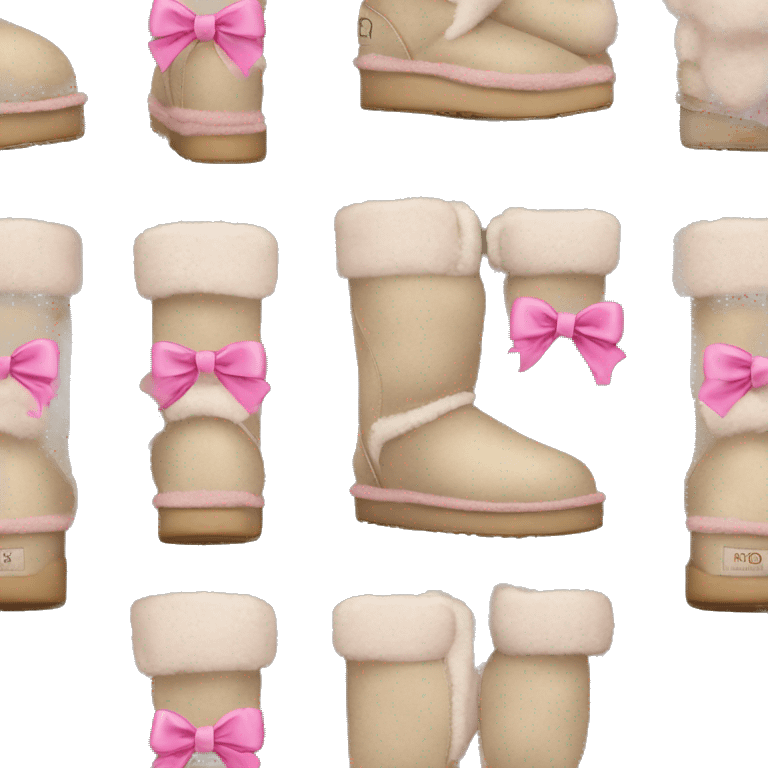 uggs with pink bow emoji