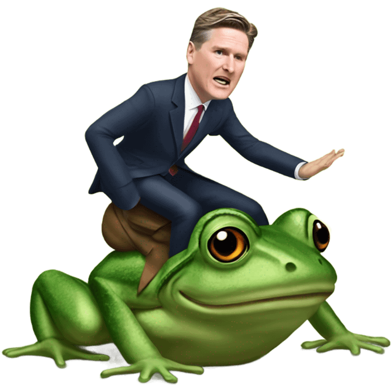 keir starmer riding a frog emoji