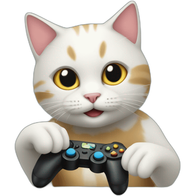 cat playing video games emoji