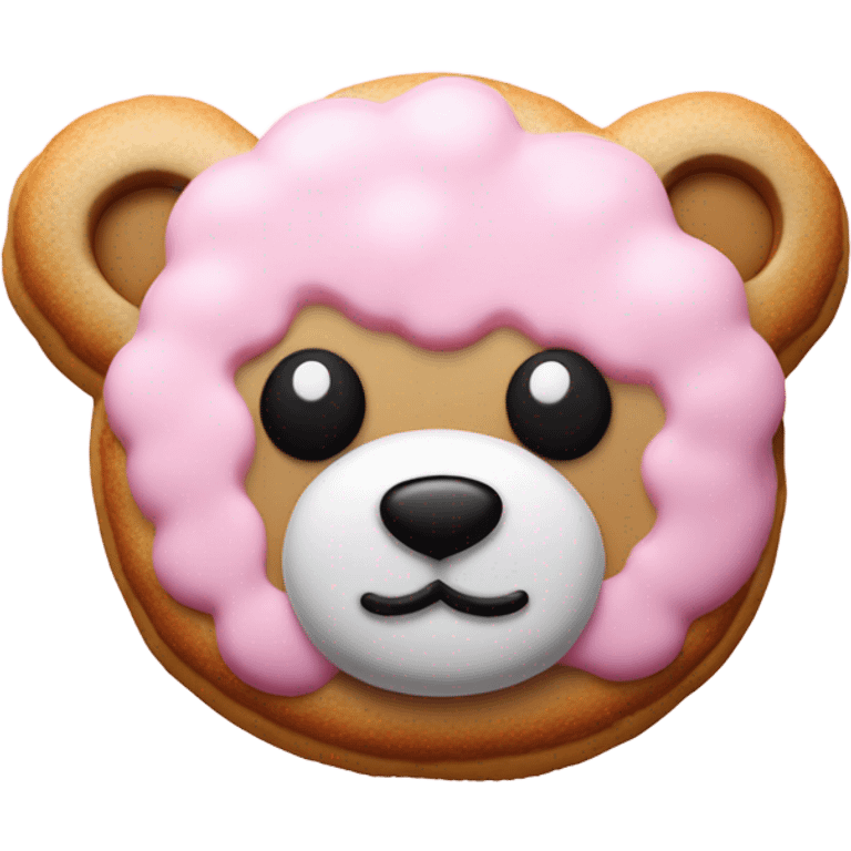 Pink clouds teddy bear cookies sparkles  emoji