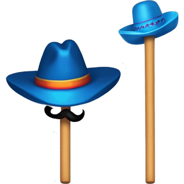 an "N" blue with a magic stick next to him and on that "N" put a mexican hat emoji