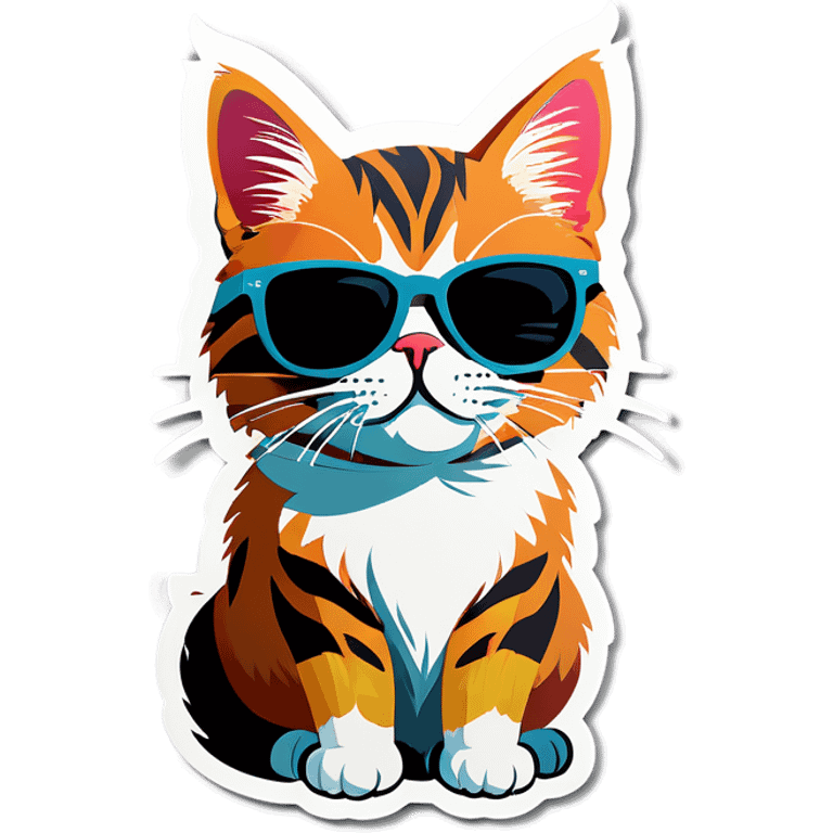 Cat with sunglasses emoji