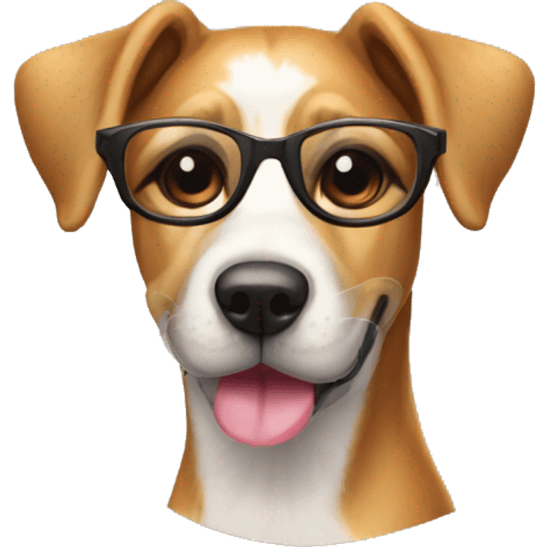 Chien avec des lunettes de soleil  emoji