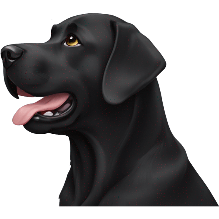 black labrador is crying emoji