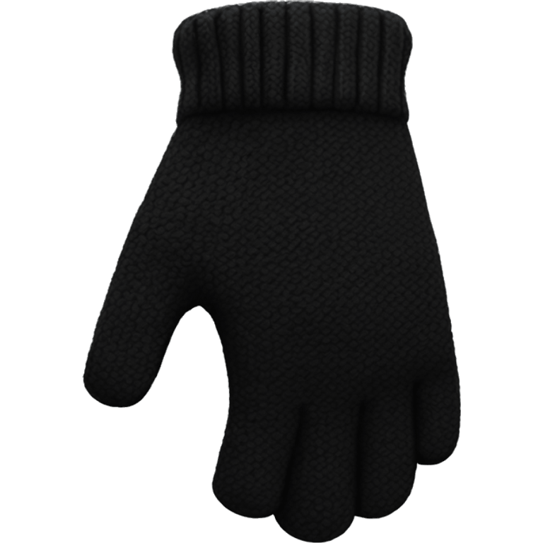 Black fingerless gloves emoji