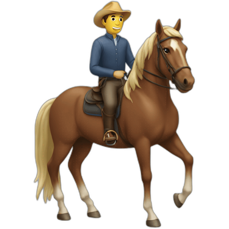 men with horse emoji