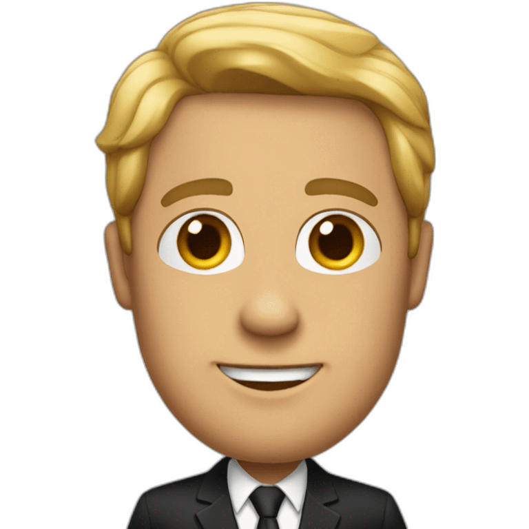 A man in black suit emoji