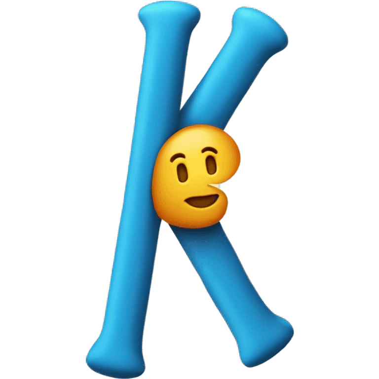 letter N with blue collor with a MAGIC STICK on him  emoji