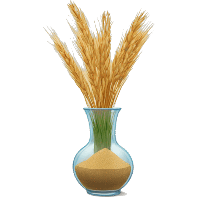 Dried grass and wheat in a vase emoji