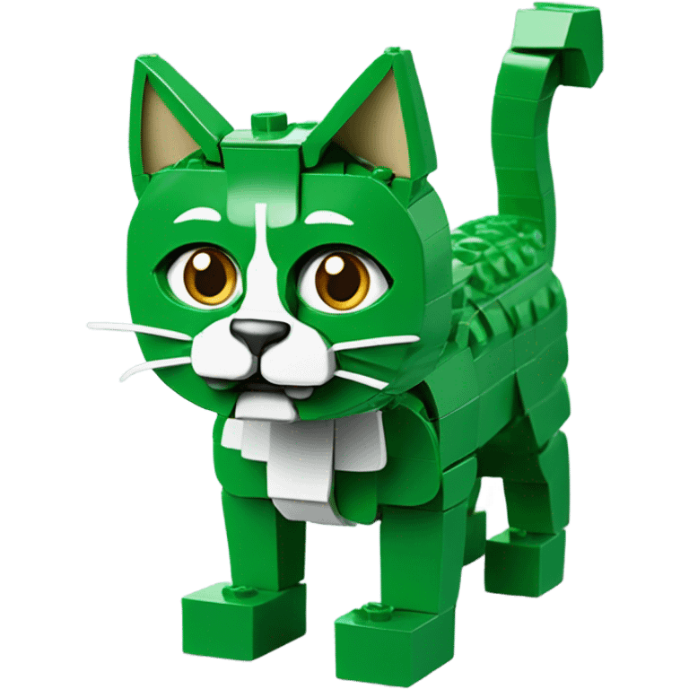 Green Lego Cat emoji