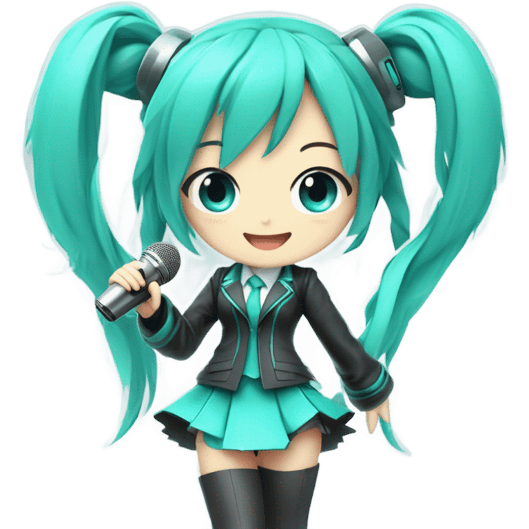 Hatsune Miku smiling emoji