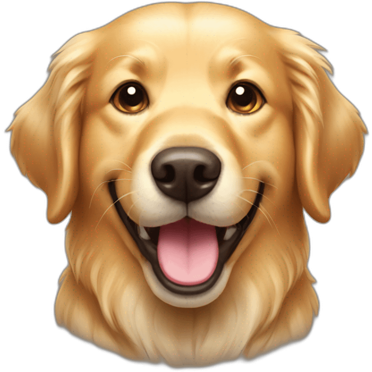 happy golden retriever dog emoji