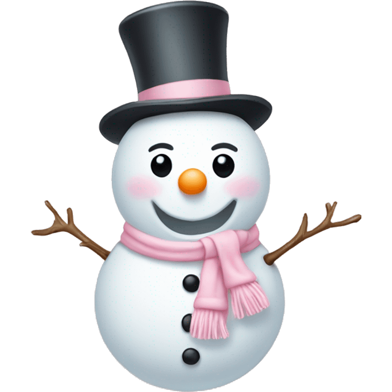 cute light pink snowman emoji