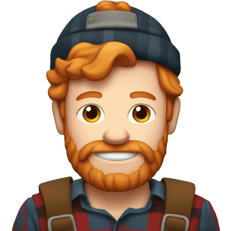 ginger lumberjack blusshing emoji