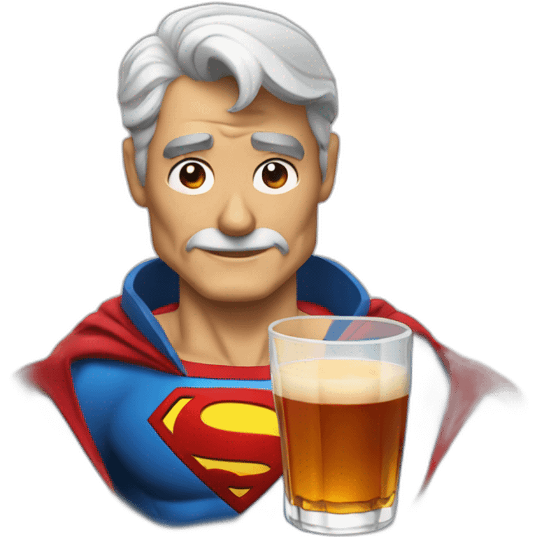 old Superman drinking whiskey emoji