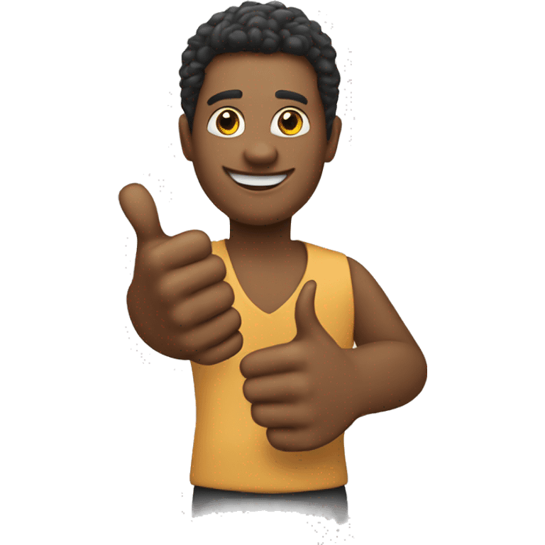 person showing thumbs up emoji