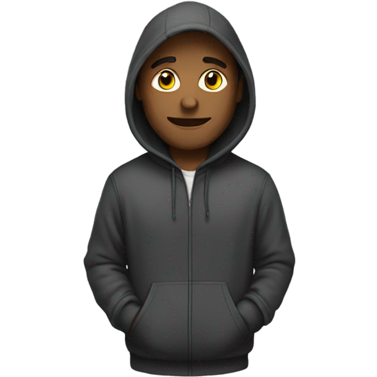 man wearing a hoodie  emoji