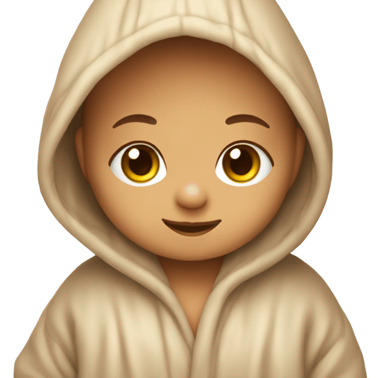 baby wearing robe emoji