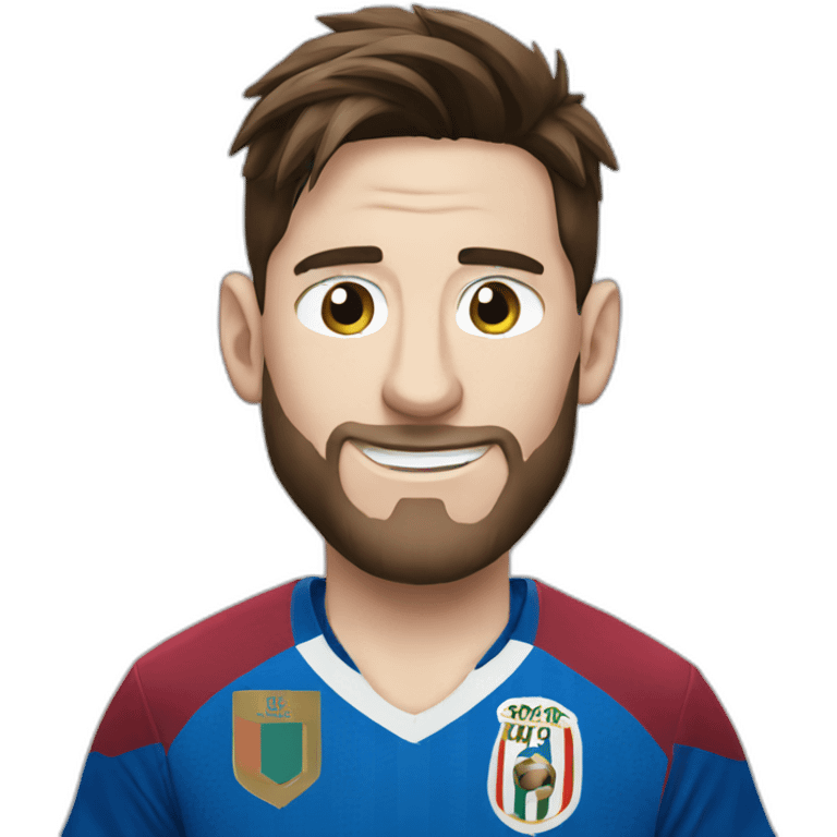 Messi with world cup emoji