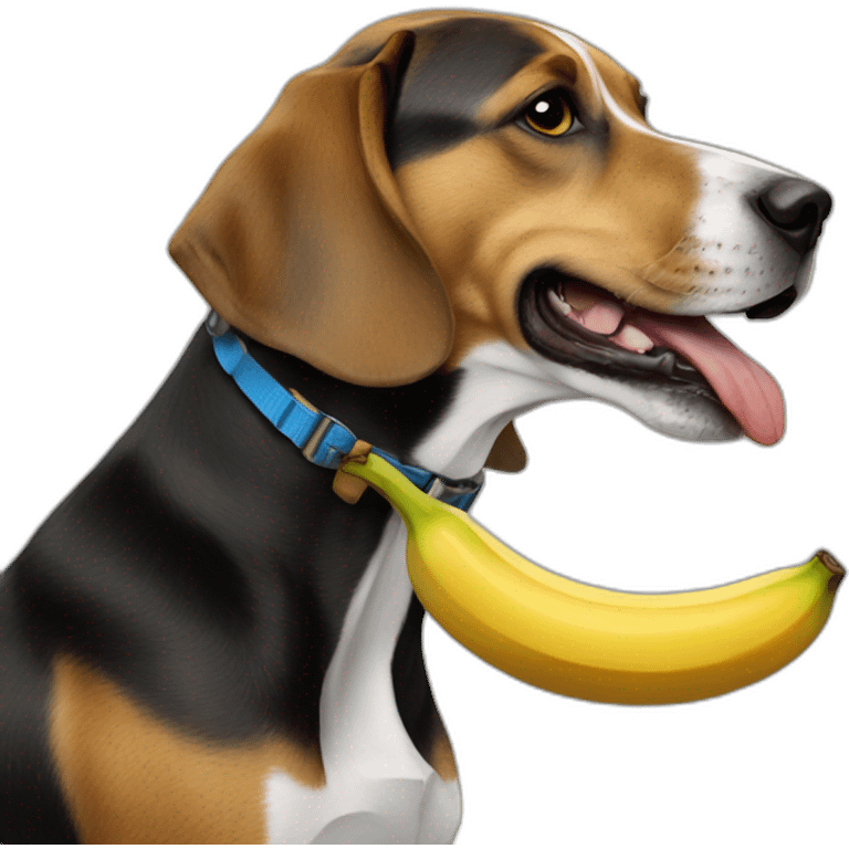 dog eating banana emoji