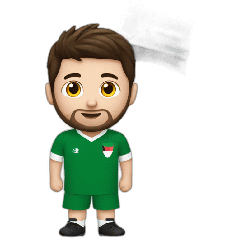 Messi avec le drapeau de la Palestine emoji