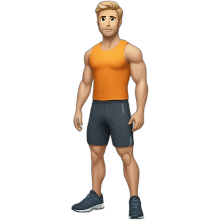 Classic workout clothes for white men emoji