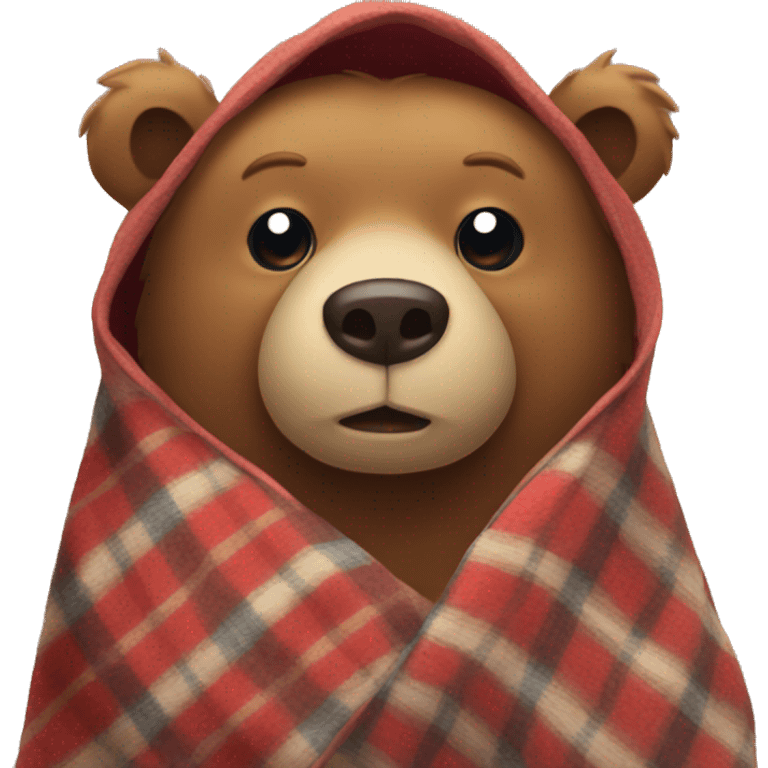 Bear in blanket  emoji