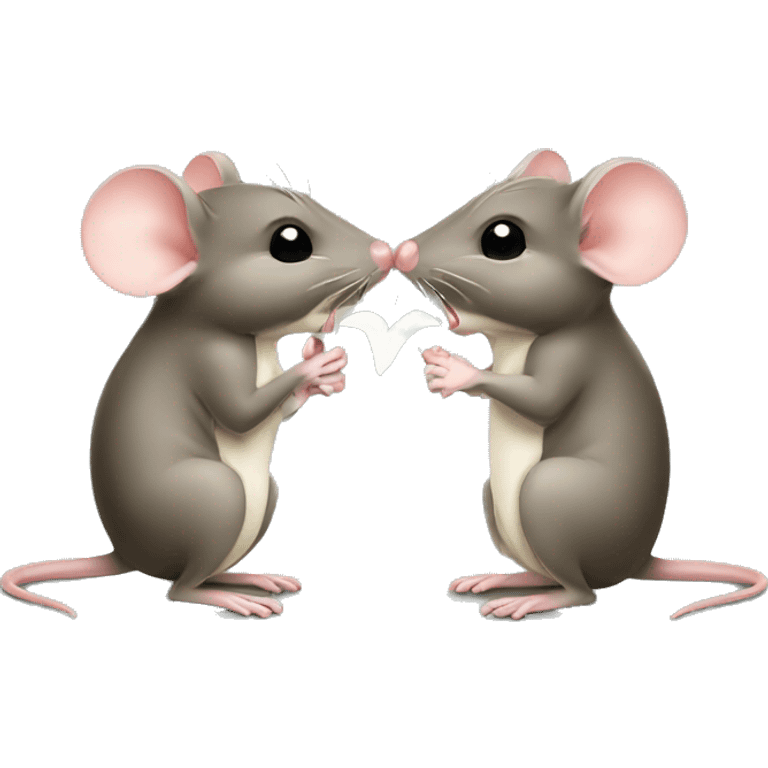 two mice kissing  emoji